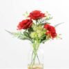 H:25 H:25.5cm Rose in Glass pot GS-0339637