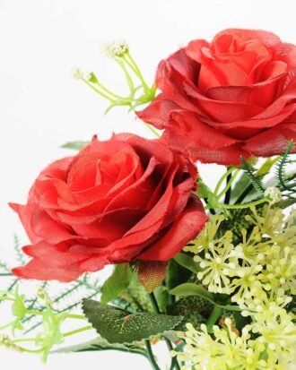 H:25.5cm Rose in Glass pot GS-0339637 Potted Flowers&Plants YeahFlower is one of Chinese leading OEM manufacturers and exporters , supplying the silk flowers, wholesale artificial trees H:25.5cm Rose in Glass pot GS-0339637