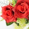 H:25 H:25.5cm Rose in Glass pot GS-0339637