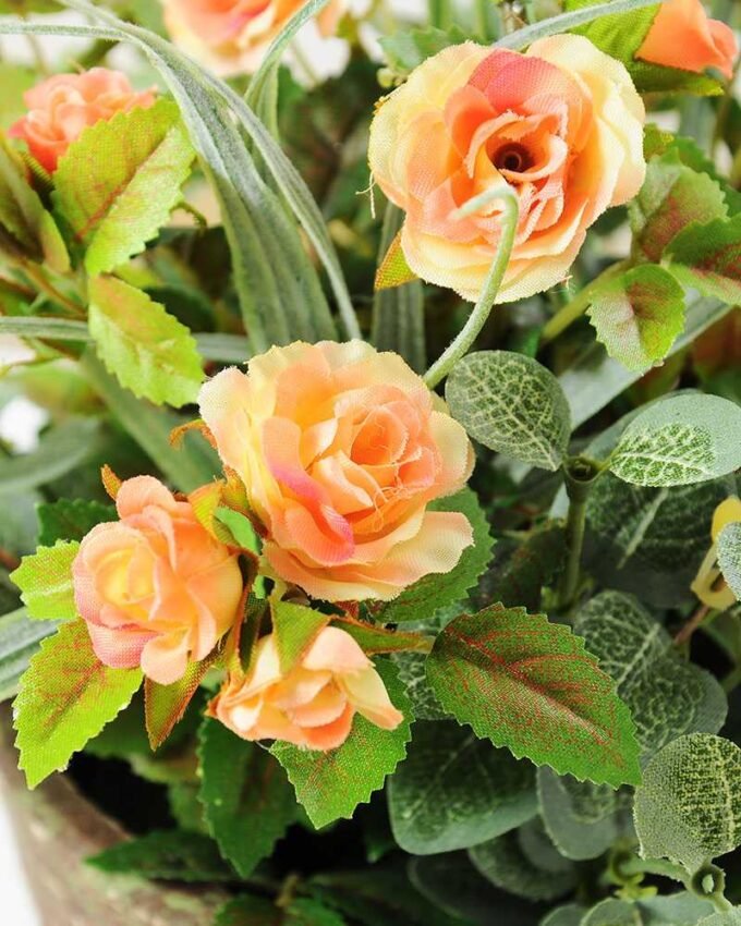 20CM Mini Rose in PaPer PulP Pot GS-0339719 2 20CM Mini Rose in PaPer PulP Pot GS-0339719