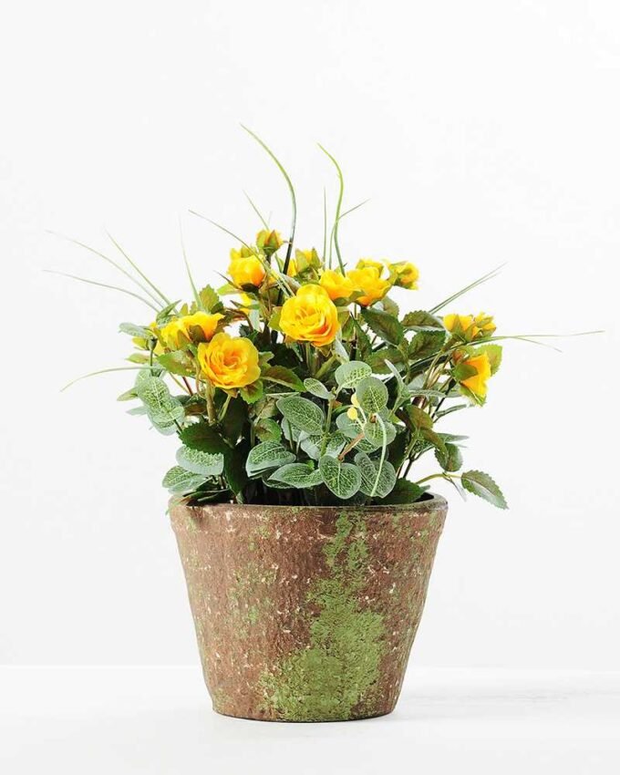 20CM Mini Rose in PaPer PulP Pot GS-0339719 4 20CM Mini Rose in PaPer PulP Pot GS-0339719