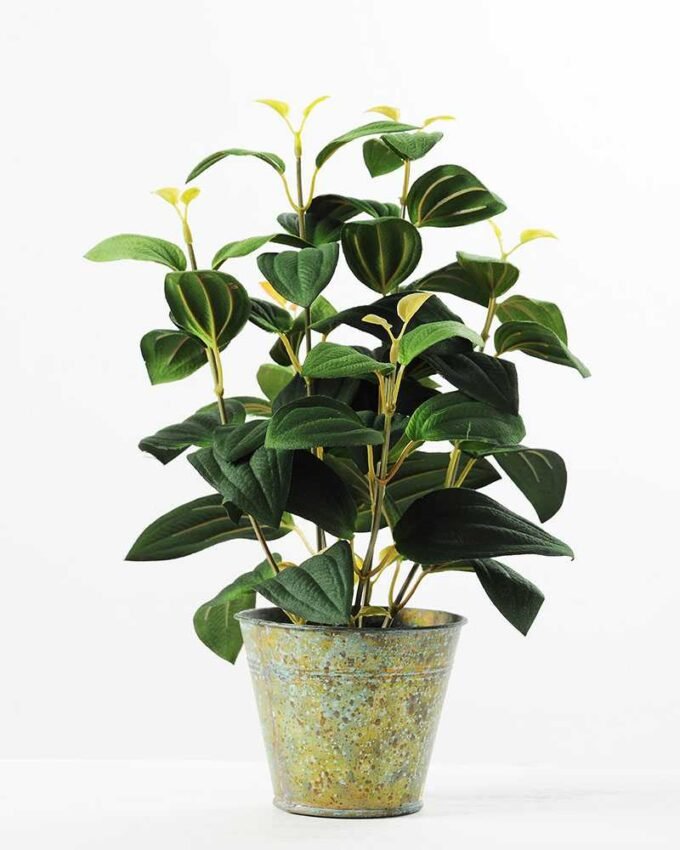 33CM Glutinous rice leaf plants in metal Pot GS-0339726