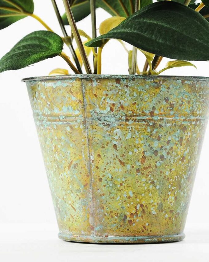 33CM Glutinous rice leaf plants in metal Pot GS-0339726