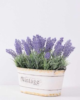 Lavender in Metal pot   H:24CM GS-0339817 Potted Flowers&Plants YeahFlower is one of Chinese leading OEM manufacturers and exporters , supplying the silk flowers, wholesale artificial trees Lavender in Metal pot   H:24CM GS-0339817