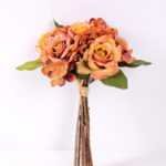 25cm Rose&Hydrangea bunch*8 GS-1450121-Y1