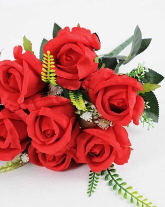 35*35*45CM Rose Bush*9 GS-1780021-R1 Flowers Bush YeahFlower is one of Chinese leading OEM manufacturers and exporters , supplying the silk flowers, wholesale artificial trees 35*35*45CM Rose Bush*9 GS-1780021-R1