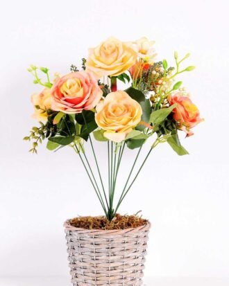 25*25*44CM Rose Bush*10 GS-1810034-P1 Flowers Bush YeahFlower is one of Chinese leading OEM manufacturers and exporters , supplying the silk flowers, wholesale artificial trees 25*25*44CM Rose Bush*10 GS-1810034-P1