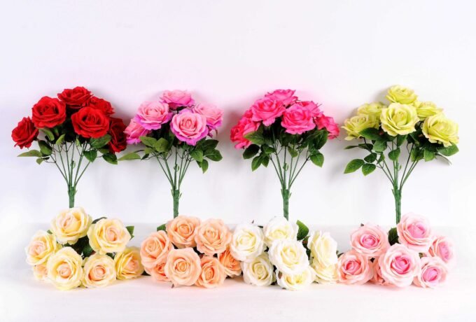 25*25*43CM Rose Bush*7 GS-1810035-R1