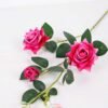17*82cm Velvet mini rose spray*3 GS-2390011-P2
