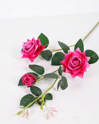 17*82cm Velvet mini rose spray*3 GS-2390011-P2