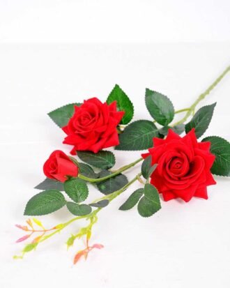 17*82cm Velvet mini rose spray*3 GS-2390011-R1