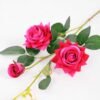 17*82cm Velvet mini rose spray*3 GS-2390011-R2