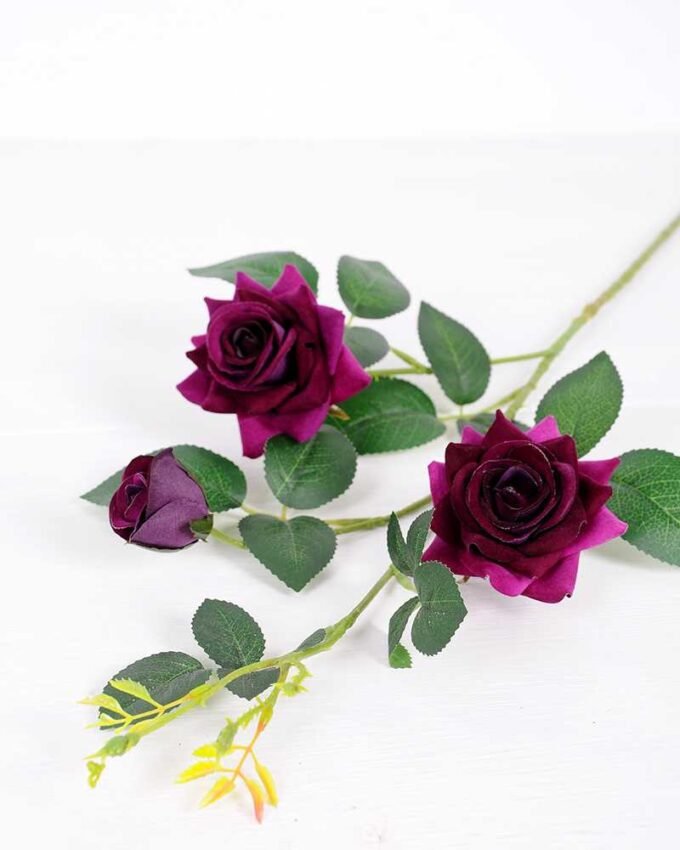17*82cm Velvet mini rose spray*3 GS-2390011-Z1