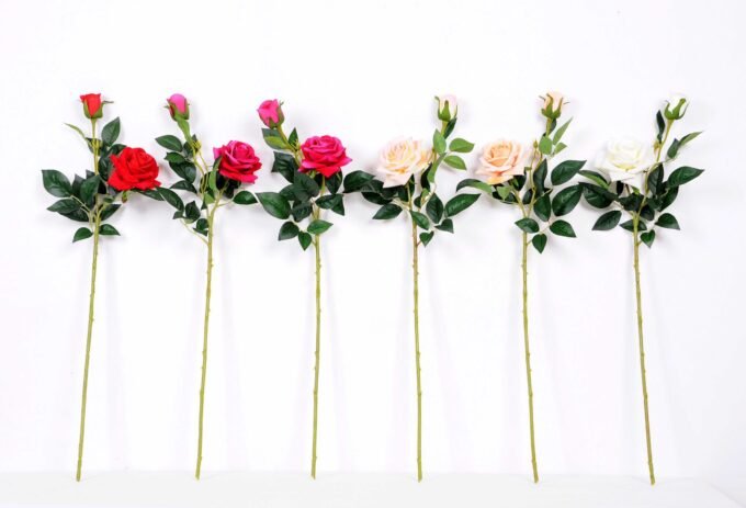 20*71cm Velvet rose spray*2 GS-2390014-W1