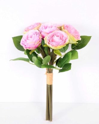 12*12*20cm Rose*6 with raffia GS-2620053-P1