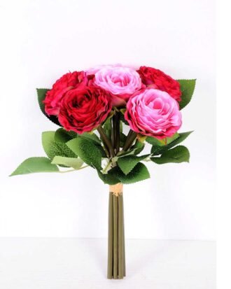 12*12*20cm Rose*6 with raffia GS-2620053-R1