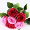 12*12*20cm Rose*6 with raffia GS-2620053-R1