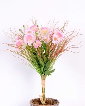 30*30*50CM Carnation & daisy & grass bouquet*9 GS-2620180-P1 Bouquet YeahFlower is one of Chinese leading OEM manufacturers and exporters , supplying the silk flowers, wholesale artificial trees 30*30*50CM Carnation & daisy & grass bouquet*9 GS-2620180-P1