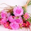 30*30*50CM  Carnation & daisy & grass bouquet*9 GS-2620180-R1