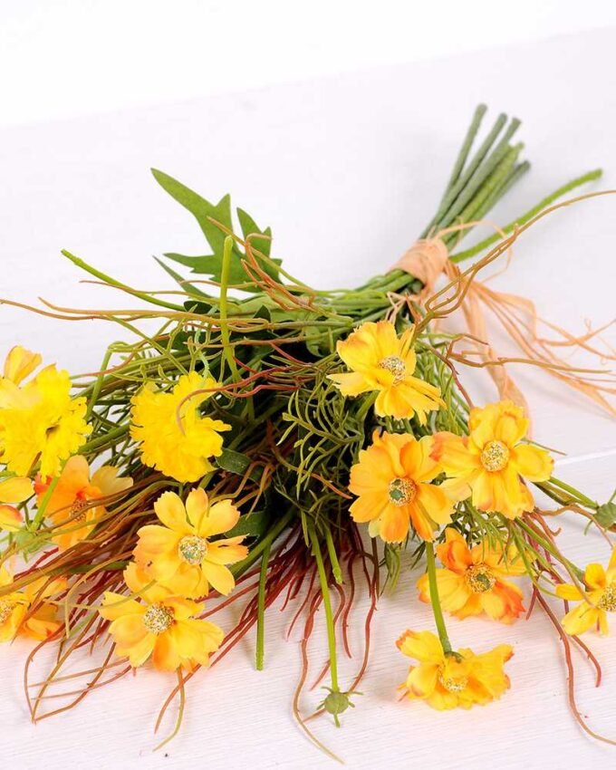 30*30*50CM  Carnation & daisy & grass bouquet*9 GS-2620180-Y1