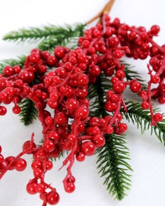 20*45cm red berry & Pine twigs spray GS-3010094