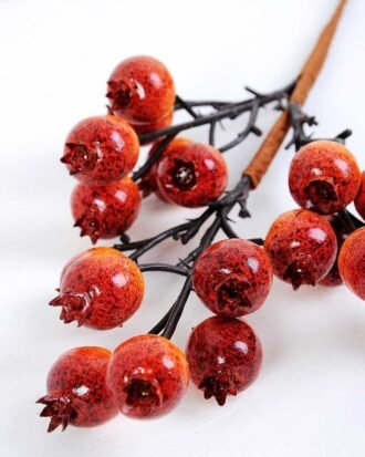 12*40cm pomegranate?branches spray GS-3010096 Christmas Item YeahFlower is one of Chinese leading OEM manufacturers and exporters , supplying the silk flowers, wholesale artificial trees 12*40cm pomegranate?branches spray GS-3010096