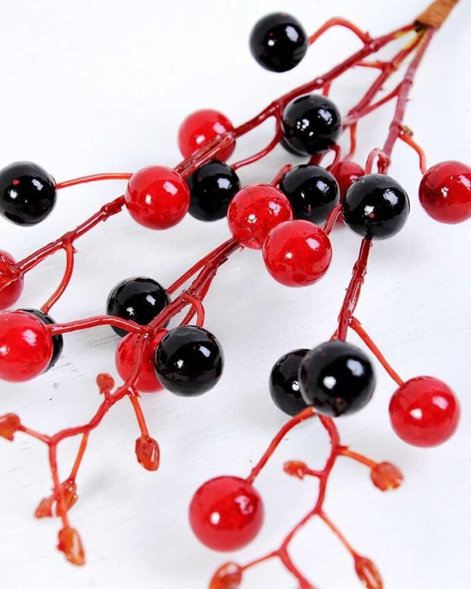 10*45cm red/black berry spray GS-3010098