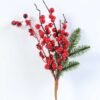 13*33cm red berry & Pine twigs spray GS-3010110