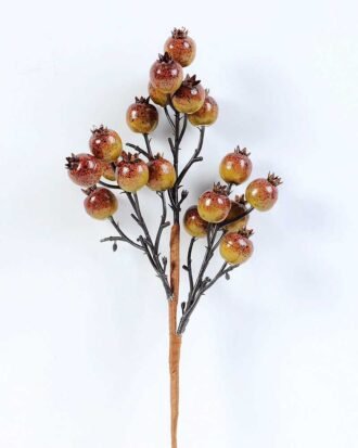 10*40cm green pomegranate?branches spray GS-3010112 Christmas Item YeahFlower is one of Chinese leading OEM manufacturers and exporters , supplying the silk flowers, wholesale artificial trees 10*40cm green pomegranate?branches spray GS-3010112