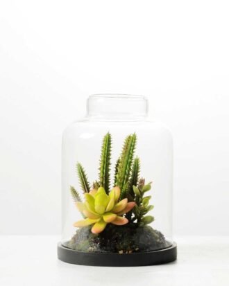 13*13*18cm Desert plant in grass pot GS-3030170