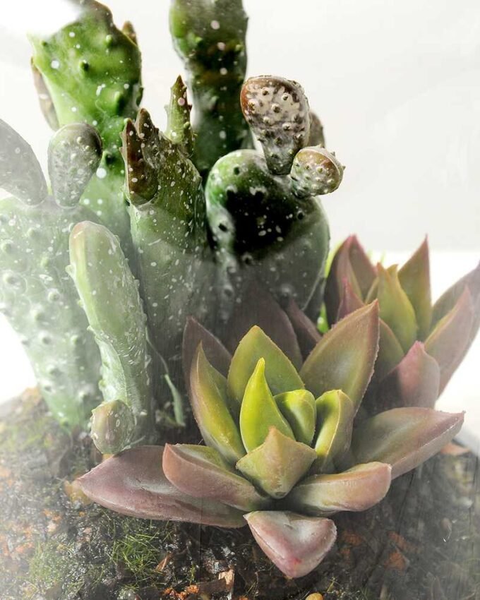 13*13*18cm Desert plant in grass pot GS-3030171