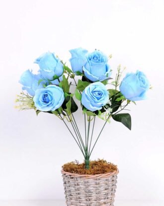 18*42cm Rose bush*9 GS-3150010-B1 Flowers Bush YeahFlower is one of Chinese leading OEM manufacturers and exporters , supplying the silk flowers, wholesale artificial trees 18*42cm Rose bush*9 GS-3150010-B1