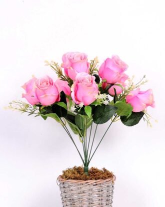 18*42cm Rose bush*9 GS-3150010-P2 Flowers Bush YeahFlower is one of Chinese leading OEM manufacturers and exporters , supplying the silk flowers, wholesale artificial trees 18*42cm Rose bush*9 GS-3150010-P2