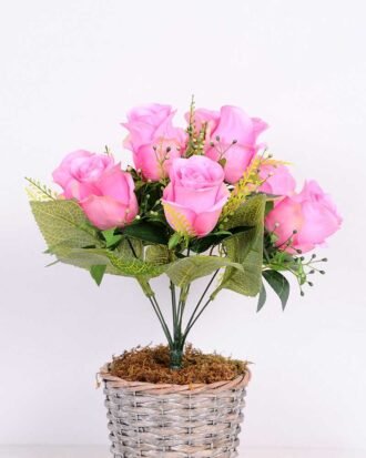 22*35cm Rose bush*9 GS-3150013-P2 Flowers Bush YeahFlower is one of Chinese leading OEM manufacturers and exporters , supplying the silk flowers, wholesale artificial trees 22*35cm Rose bush*9 GS-3150013-P2