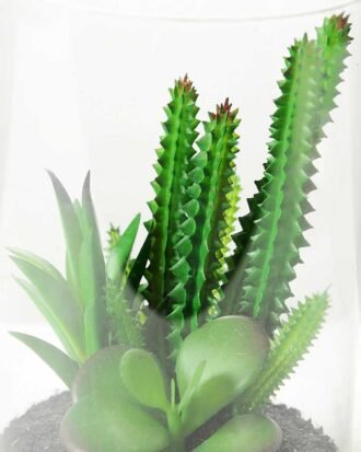 desert plant in glass pot GS-3180061 Succulent YeahFlower is one of Chinese leading OEM manufacturers and exporters , supplying the silk flowers, wholesale artificial trees desert plant in glass pot GS-3180061