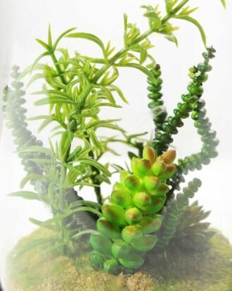 desert plant in glass pot GS-3180062 Succulent YeahFlower is one of Chinese leading OEM manufacturers and exporters , supplying the silk flowers, wholesale artificial trees desert plant in glass pot GS-3180062