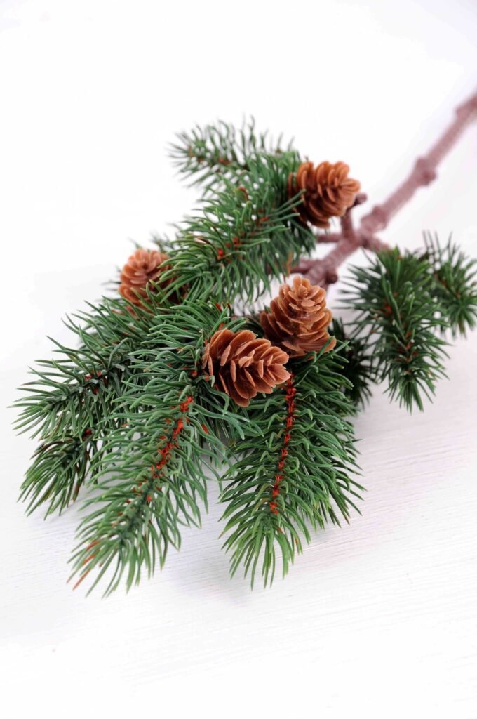 15*57CM Pine needle & plastic pine cone GS-3270203