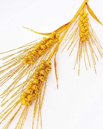 103cm Glitter Wheat Sprays GS-3350019 Christmas Item YeahFlower is one of Chinese leading OEM manufacturers and exporters , supplying the silk flowers, wholesale artificial trees 103cm Glitter Wheat Sprays GS-3350019