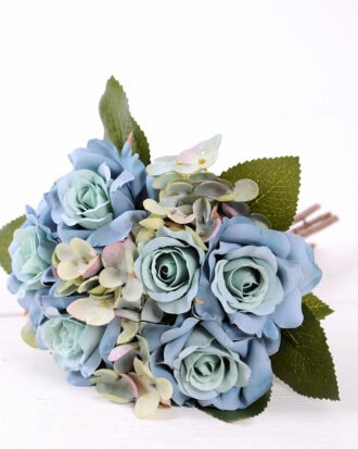 25cm Rose&Hydrangea bunch*8 GS-1450121-B1