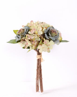25cm Rose&Hydrangea bunch*8 GS-1450121-G1