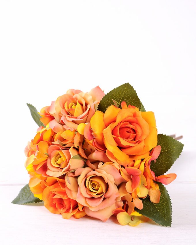 25cm Rose&Hydrangea bunch*8 GS-1450121-O1