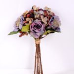 25cm Rose&Hydrangea bunch*8 GS-1450121-Z2