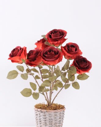 47cm Rose Bush*7 GS-1450125-R1 Flowers Bush YeahFlower is one of Chinese leading OEM manufacturers and exporters , supplying the silk flowers, wholesale artificial trees 47cm Rose Bush*7 GS-1450125-R1