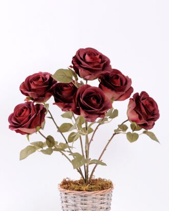 47cm Rose Bush*7 GS-1450125-R2 Flowers Bush YeahFlower is one of Chinese leading OEM manufacturers and exporters , supplying the silk flowers, wholesale artificial trees 47cm Rose Bush*7 GS-1450125-R2