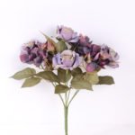 29cm Rose&Hydrangea bunch*7 GS-1450131-Z1