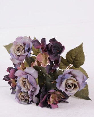 29cm Rose&Hydrangea bunch*7 GS-1450131-Z1
