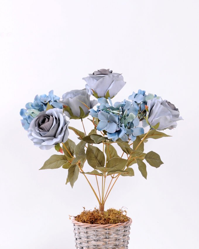 23*47cm Rose&hydrangea bush*7 GS-1450134-B1