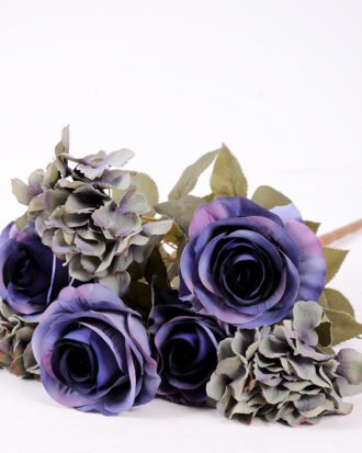 23*47cm Rose&hydrangea bush*7 GS-1450134-B2