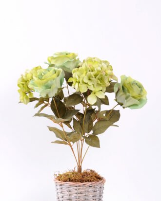 23*47cm Rose&hydrangea bush*7 GS-1450134-G1