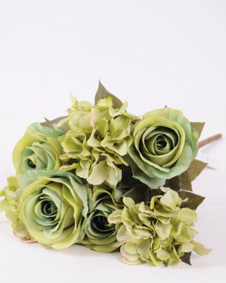 23*47cm Rose&hydrangea bush*7 GS-1450134-G1